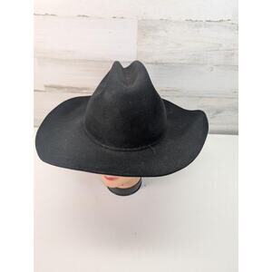 Resistol Hat Cowboy Fitted Mens Black Felt‎ Western Cattleman Made in USA